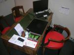 Fauteuil de cabinet avec chaises  chassis mobiles