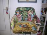 Fauteuil de bureau avec patchwork de canevas